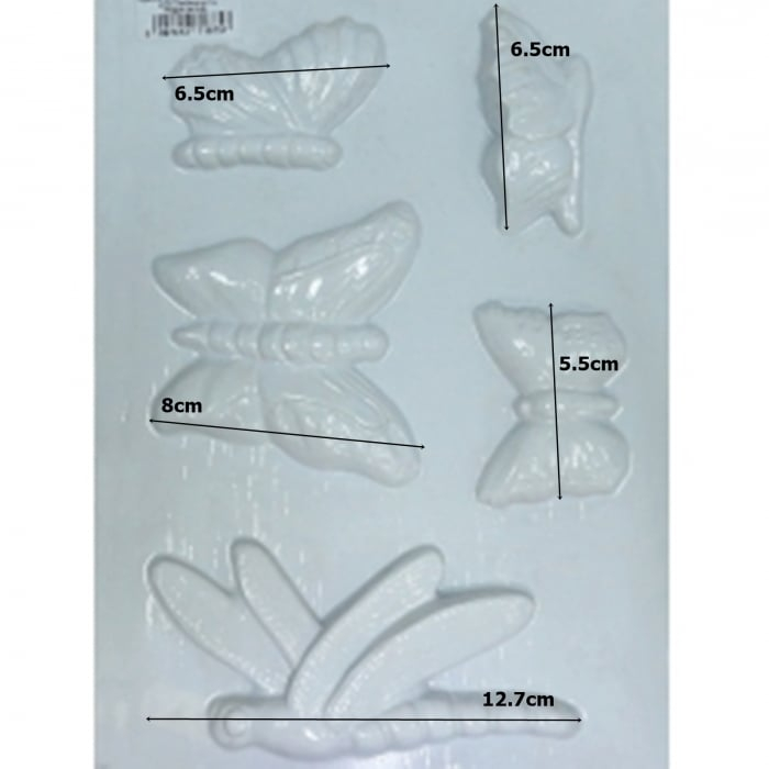 Matriță pentru turnat – Fluturi și libelulă – formă din plastic pentru figurine din ipsos, ceramică sau săpun [2]