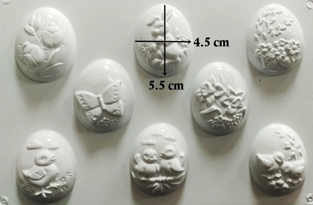 Matriță pentru turnat - Paști: ouă cu motive florale [2]