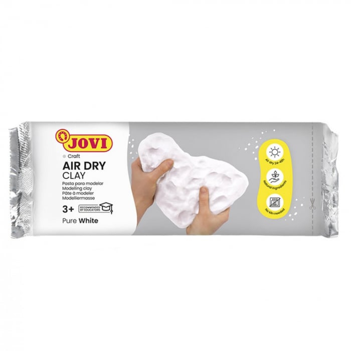 Pastă pentru modelaj JOVI – culoare alb – uscare la aer – 250 g / 500 g / 1 kg – pentru modelaj creativ, școală, hobby, artă [1]