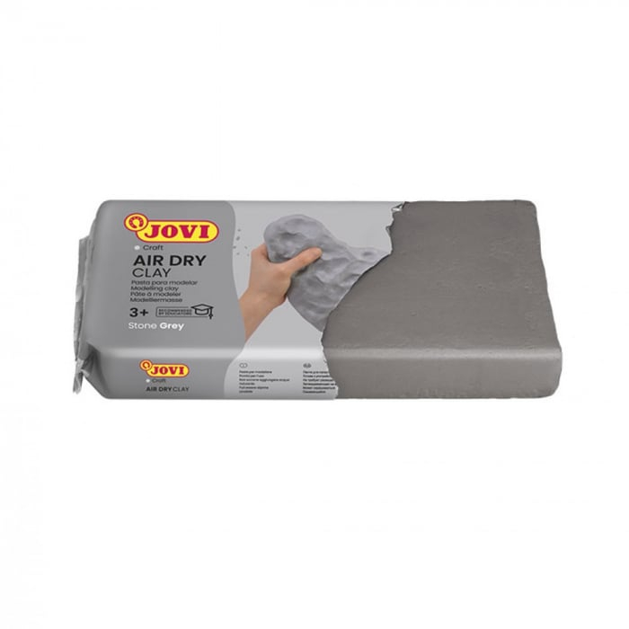 Pastă pentru modelaj JOVI – culoare gri – uscare la aer – 250 g / 500 g / 1 kg – pentru modelaj creativ, școală, hobby, artă [1]