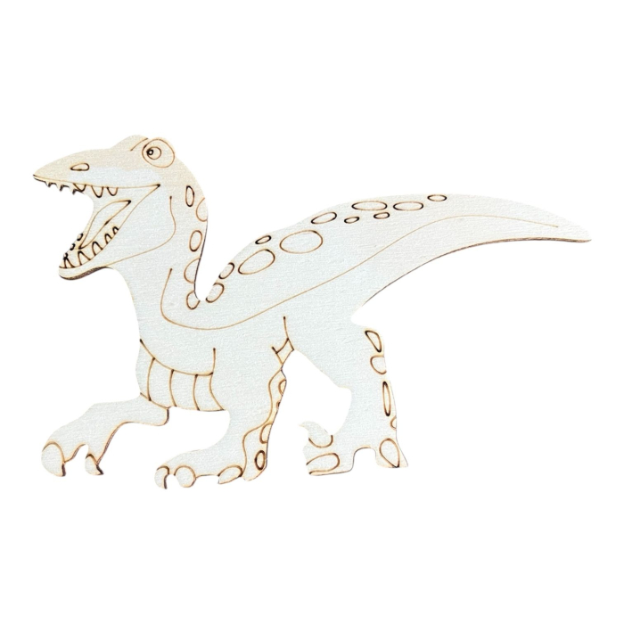 Set Creativ de Pictat Dinozauri din Lemn - 4 Figurine din Lemn (6-12 cm), Culori pe Bază de Apă și Pensulă Incluse - Copie [5]