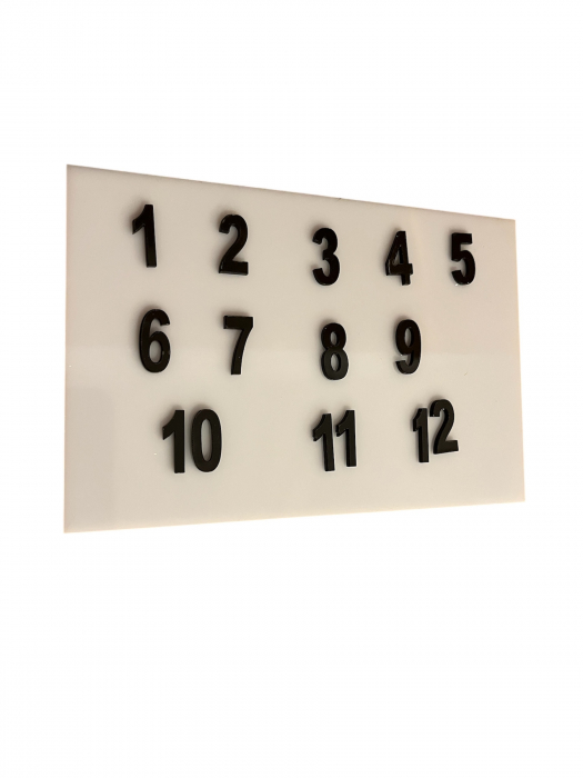 Set numere creare ceas din plexiglass, negru [2]