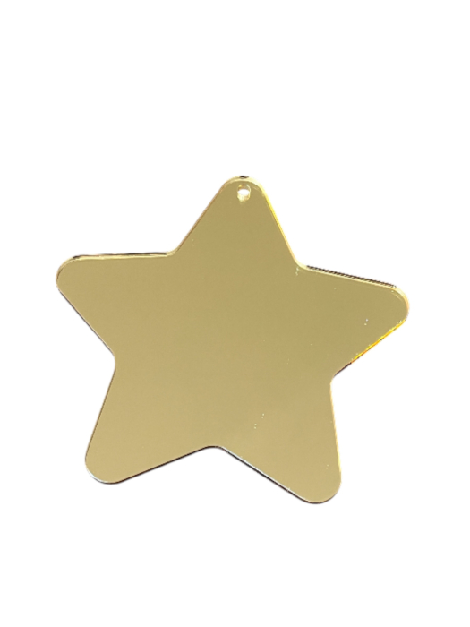 Steluță din plexiglass auriu sau argintiu – decor elegant pentru coronițe de Advent și alte creații handmade [2]