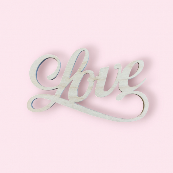 Text din lemn - Love - Î*L 6,3 * 9,5 cm; 9 * 13,6 cm; 19 * 28,7 cm - HD12 [2]