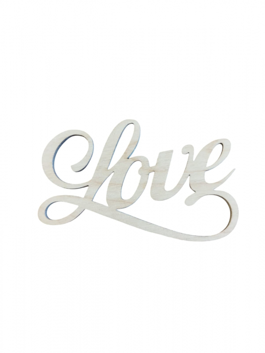 Text din lemn - Love - Î*L 6,3 * 9,5 cm; 9 * 13,6 cm; 19 * 28,7 cm - HD12 [1]