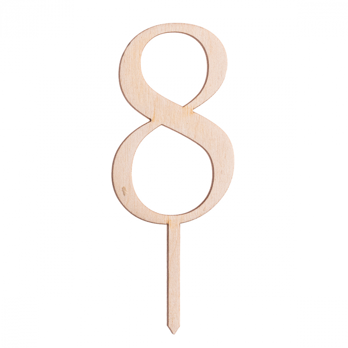 Numere de tort din lemn – Decorul perfect pentru momente speciale - Cake Topper -  0-9 [9]