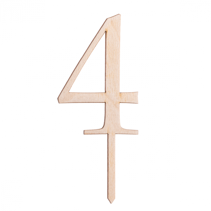 Numere de tort din lemn – Decorul perfect pentru momente speciale - Cake Topper -  0-9 [5]