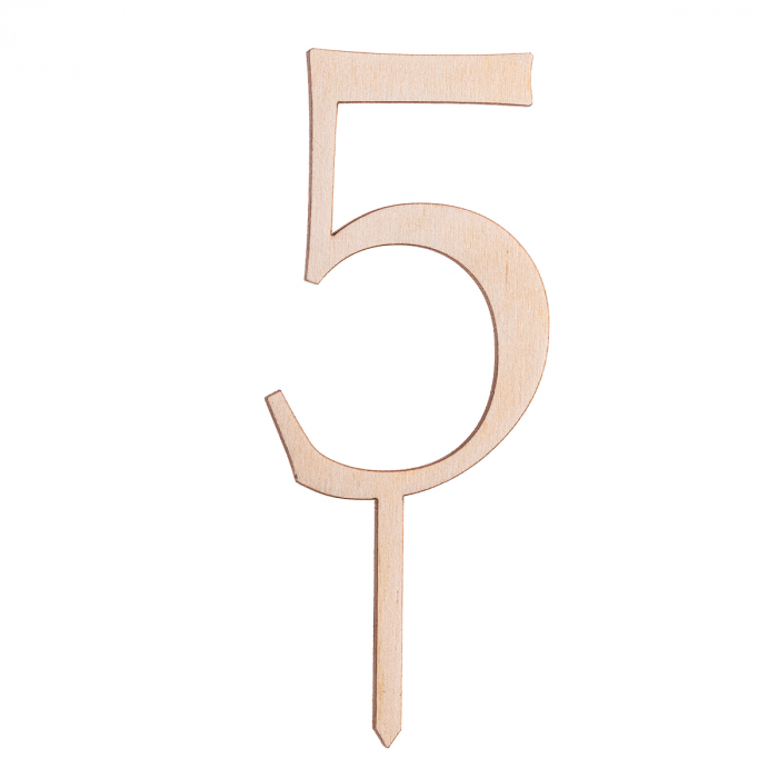 Numere de tort din lemn – Decorul perfect pentru momente speciale - Cake Topper -  0-9 [6]