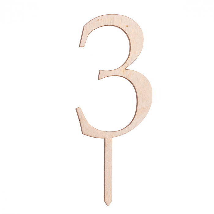 Numere de tort din lemn – Decorul perfect pentru momente speciale - Cake Topper -  0-9 [4]