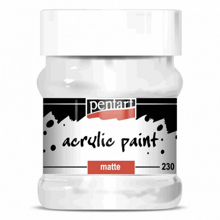 Vopsea acrilică mată pe bază de apă - 230 ml PentArt [1]