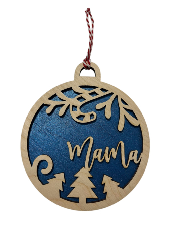 Glob din lemn „Pentru Mama” – vopsit manual, cadou special de Crăciun [2]