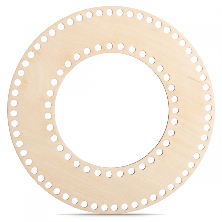 Bază pentru croșetat - Bază din lemn pentru croșetat simplă - Crochet Basket Base -Diametru 19 cm- BC05