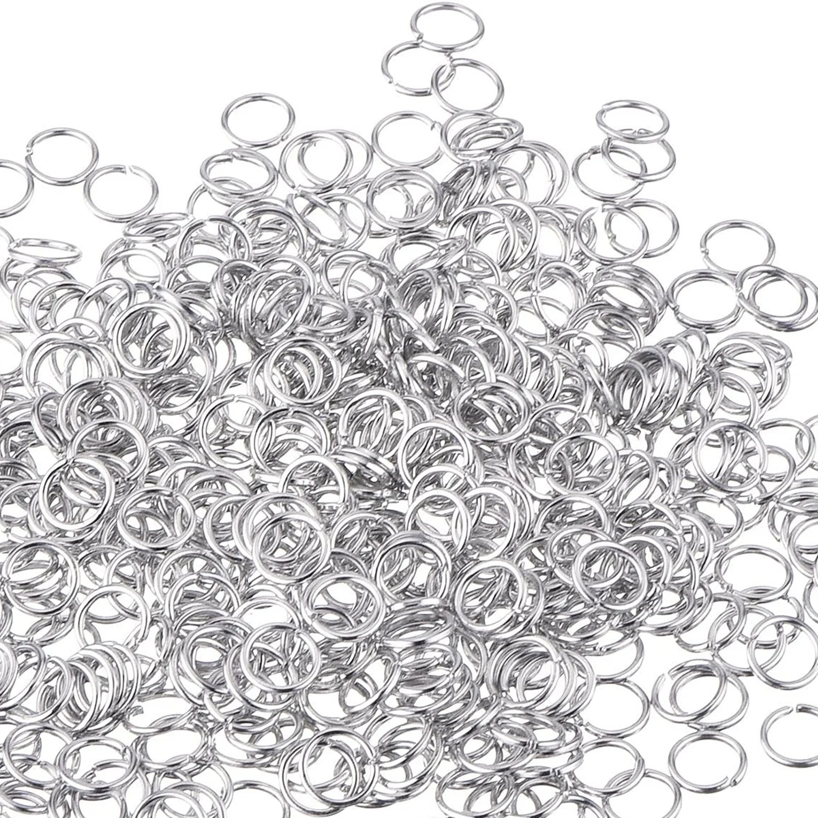 Artă Plastică - Zale / anouri pentru bijuterii argintii - set diverse mărimi (6 și 9 mm) pentru accesorii handmade și creații DIY