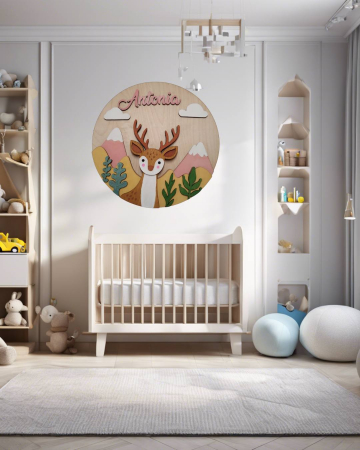 Decorațiuni de Perete Personalizate – Nume și Animale pentru Cameră Copii sau Decor Interior [3]