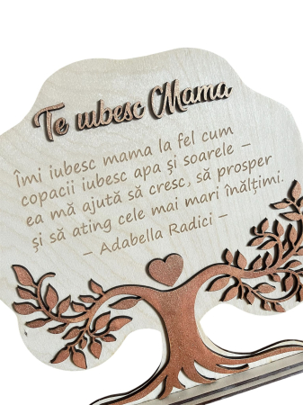 Cadou personalizat Ziua Mamei - copac decorativ din lemn. cadou handmade special pentru mama [2]