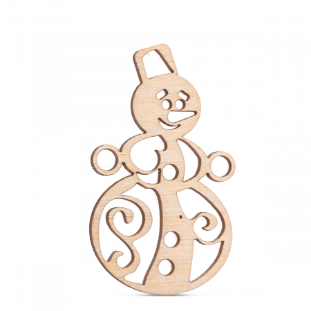 Crăciun - Figurine decorative din lemn - om de zăpadă - SC65
