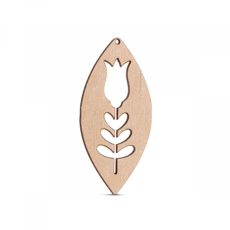 Bijuterii - Bază bijuterii din lemn - formă de lalele - Wood earrings base F 52