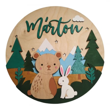 Decorațiuni de Perete Personalizate – Nume și Animale pentru Cameră Copii sau Decor Interior [2]