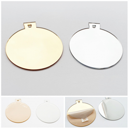 Acril - Plexiglas - Baza Blank Oglinda Aurie/Argintie - Glob Rotund Simplu - PGSC22