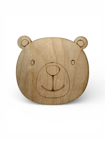 Figurine pt decorat - Obrăjor ursuleț din lemn