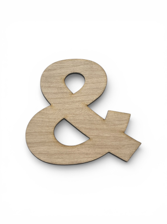 Texte - Litere - Numere - Ampersand (&) din lemn – simbol decorativ „and”