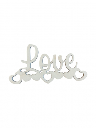 Texte - Litere - Numere - Prescript din lemn - Love- Î*L 5,7 * 11 cm; 9 * 17 cm; 19 * 36 cm; 29 * 55 cm; 39 * 75 cm - HD16