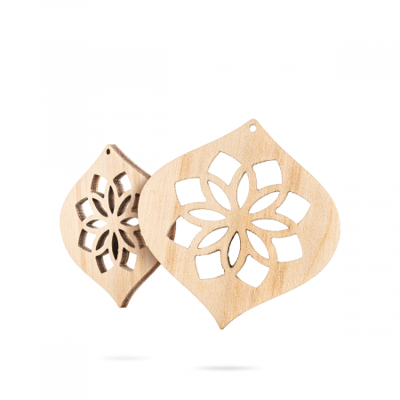Cercei - Bază bijuterii din lemn - Wood earrings base F 57