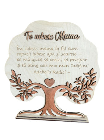 Cadouri - Cadou personalizat Ziua Mamei - copac decorativ din lemn. cadou handmade special pentru mama
