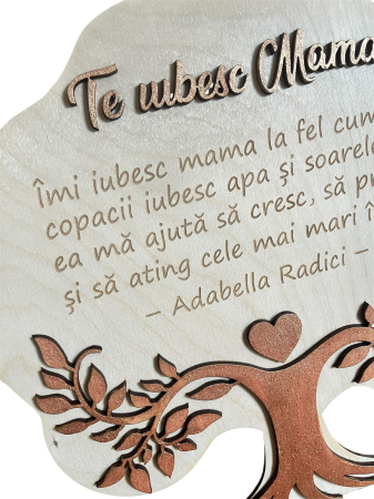 Cadou personalizat Ziua Mamei - copac decorativ din lemn. cadou handmade special pentru mama [1]