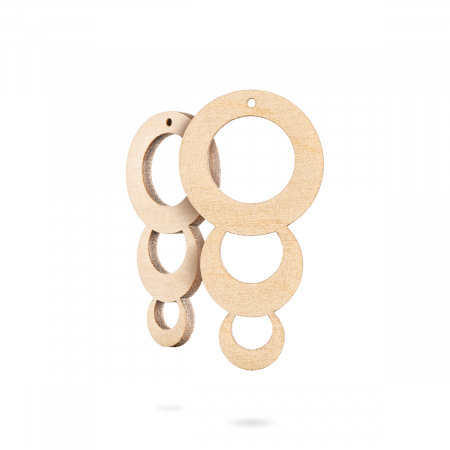 Cercei - Bază bijuterii din lemn - Wood earrings base F 53