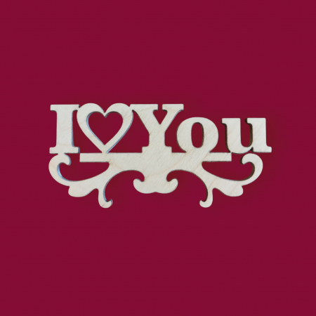 Text din lemn - I Love You - Î*L 4,7 * 10 cm; 9 * 19,5 cm; 19 * 40 cm - HD13 [1]