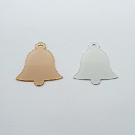 Bază Blank în Formă de Clopoțel cu Oglindă Argintie/Aurie/Transparent pentru Decorațiuni DIY - PGSC21 [1]
