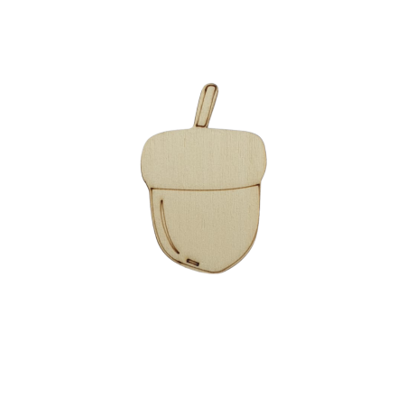 Sărbători - Ghindă din lemn pt proiecte DIY, Î 6 cm - FG55