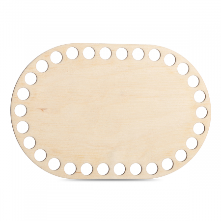 Bază pentru croșetat - Bază din lemn pentru croșetat - Oval - Crochet Basket Base - BC17