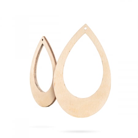 Cercei - Bază bijuterii din lemn - Wood earrings base F 63