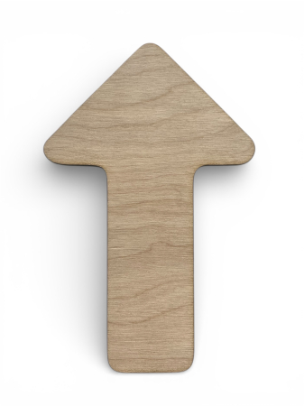 Săgeată direcțională din lemn, pentru perete – informare și orientare [1]