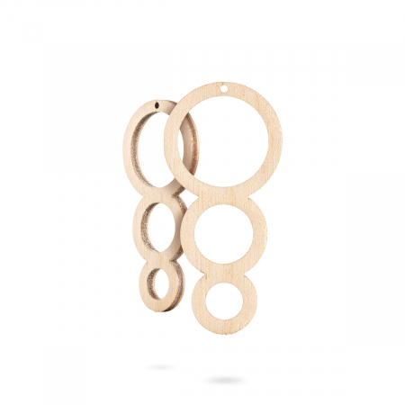 Cercei - Bază bijuterii din lemn - Wood earrings base F 54