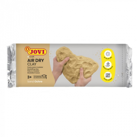 Accesorii - Pastă pentru modelaj JOVI – culoare ocru – uscare la aer – 250 g – pentru modelaj creativ, școală, hobby, artă