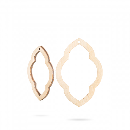 Cercei - Bază bijuterii din lemn - Wood earrings base F 12