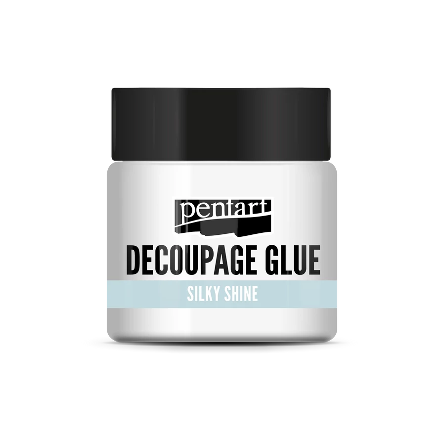 Adezivuri - Adeziv lac decoupage universal semilucios -  Pentru șervețele, hârtie de orez și hârtie imprimată - Diverse cantități - Decoupage Varnish & Glue - Silky Shine