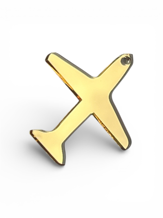 Figurine - Avion din plexiglas oglindă - accesoriu decorativ modern