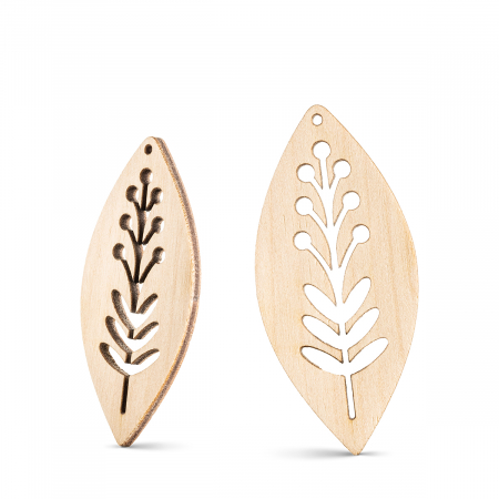 Cercei - Bază bijuterii din lemn - Wood earrings base F 51