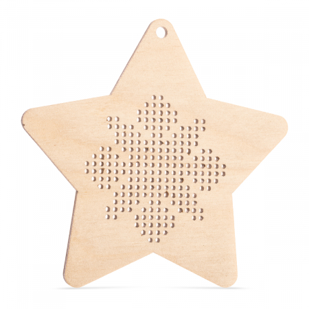 Crăciun - Bază din Lemn pentru Cusut - Ornament de Crăciun -STEA- CC1