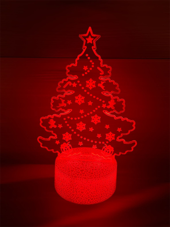 Brad de Crăciun 3D cu LED – Lampă Decorativă Festivă [6]