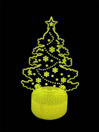 Brad de Crăciun 3D cu LED – Lampă Decorativă Festivă [3]