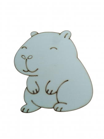 Animale - Păsări - Fluturi - Capibara din Lemn Natur – Figurină Artistică pentru Craft și Decor Personalizat