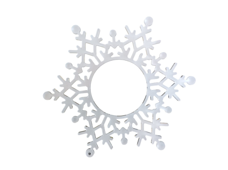 Acril - Plexiglas - Figurina Fulg de Nea - Snowflake Argintie Oglindă plexiglas