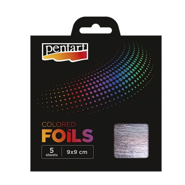 Antichizare - Foiță decorativă colorată 9x9 cm Pentart, ideală pentru efecte metalice, aurire și proiecte DIY