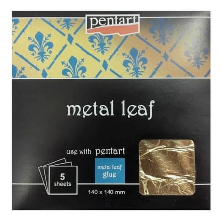 Artă Plastică - Foiță Schlagmetal 14 × 14 cm Pentart – foiță metalică pentru decor și tehnica gilding