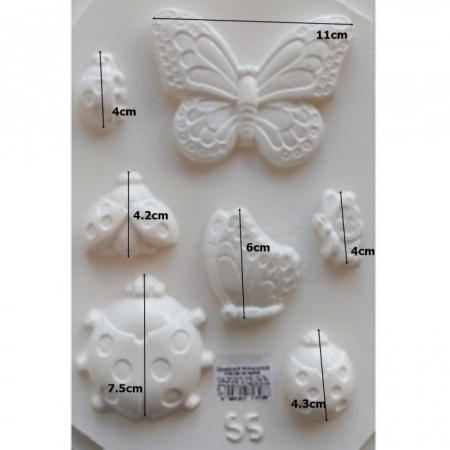 Forme de turnat – Fluturi și buburuze – pentru activități creative și DIY - Matriță decorativă [1]